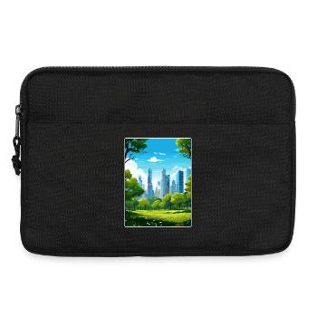 New York State Travel Poster Souvenir Painting WPA - Laptop bag 13" - black - Front