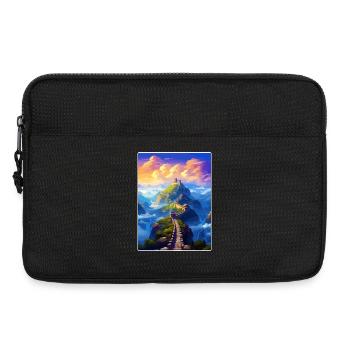 Großartig von China Reise Poster Souvenir Malerei WPA - Laptoptasche 13" - Schwarz - Vorne