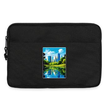 New York State Travel Poster Souvenir Painting WPA - Laptop bag 13" - black - Front