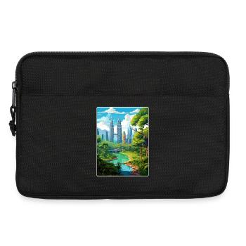 Kuala Lumpur Malaisie Affiche de voyage Souvenir WPA - Sacoche pour ordinateur portable 13 pouces - noir - Devant