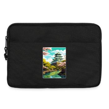Osaka Japan Travel Poster Souvenir Postcard Paint - Laptop bag 13" - black - Front