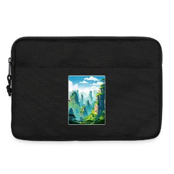 Zhangjiajie China Travel Poster Souvenir Paint WPA - Laptop bag 13" - black - Front