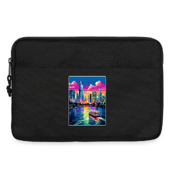 Bangkok Thailand Thai Travel Poster Souvenir WPA - Laptop bag 13" - black - Front