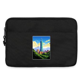 Taipei Taïwan Voyage Affiche Souvenir Peinture WPA - Sacoche pour ordinateur portable 13 pouces - noir - Devant