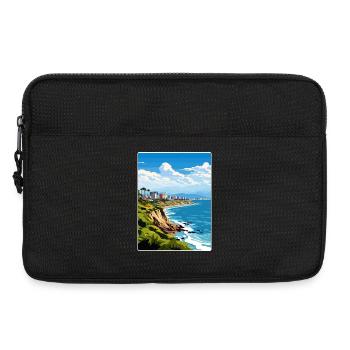 Lima Peru Reise Poster Souvenir Postkarte Malerei - Laptoptasche 13" - Schwarz - Vorne