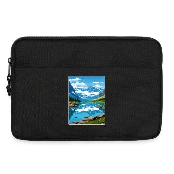 Gletscher-Nationalpark Reiseposter Souvenir WPA - Laptoptasche 13" - Schwarz - Vorne