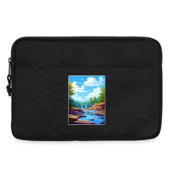 Cuyahoga Valley National Park Travel Poster Card - Laptop bag 13" - black - Front