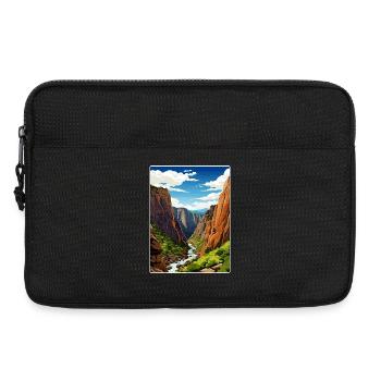 Black Canyon National Park Colorado Travel Poster - Laptop bag 13" - black - Front
