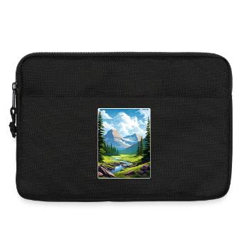 Gletscher-Nationalpark Reiseposter Souvenir WPA - Laptoptasche 13" - Schwarz - Vorne