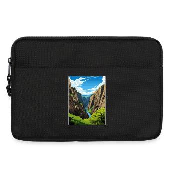 Black Canyon National Park Colorado Travel Poster - Laptop bag 13" - black - Front