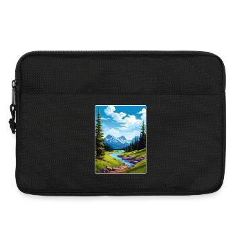 Gletscher-Nationalpark Reiseposter Souvenir WPA - Laptoptasche 13" - Schwarz - Vorne