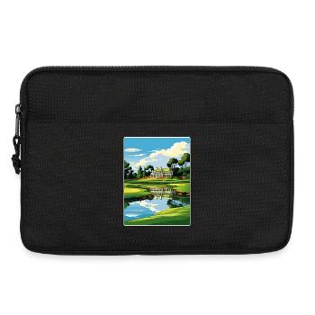 Augusta Golf Course Vintage Voyage Poster Souvenir - Sacoche pour ordinateur portable 13 pouces - noir - Devant