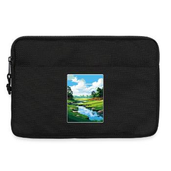 Augusta Golf Course Vintage Voyage Poster Souvenir - Sacoche pour ordinateur portable 13 pouces - noir - Devant