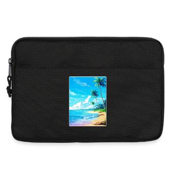 Île Caraïbes Voyage Poster Souvenir - Sacoche pour ordinateur portable 13 pouces - noir - Devant