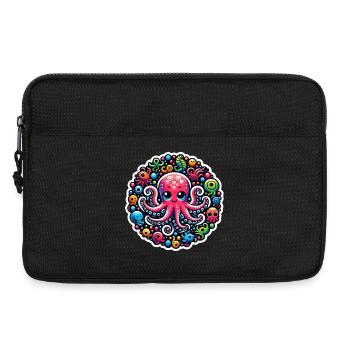 Poulpe Poisson pieuvre - Sacoche pour ordinateur portable 13 pouces - noir - Devant