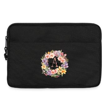 A| Monogram | Name | Ayla| Watercolor | Colorful - Laptop bag 13" - black - Front