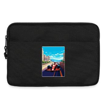 Monaco Circuit Motorsport Rennen Rennen Reise Poster - Laptoptasche 13" - Schwarz - Vorne
