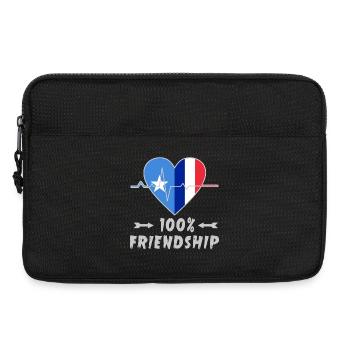 Somalia and France 100% friendship - Laptop bag 13" - black - Front
