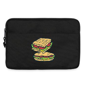 Sandwich Fast Food Koch Köche Köchin kochen - Laptoptasche 13" - Schwarz - Vorne