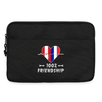 Peru and France 100% friendship - Laptop bag 13" - black - Front