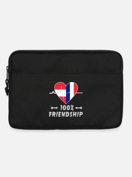 Austria and France 100% friendship - Laptop bag 13" - black