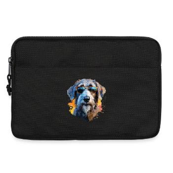 Wolfshund mit Sonnenbrille - Laptoptasche 13" - Schwarz - Vorne