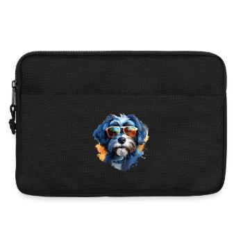 Bolonka Zwetna mit Sonnenbrille - Laptoptasche 13" - Schwarz - Vorne