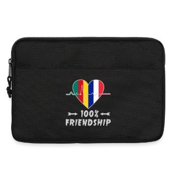 Cameroon and France 100% friendship - Laptop bag 13" - black - Front