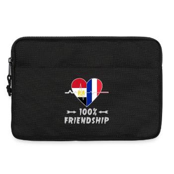 Ägypten und Frankreich 100% Freundschaft - Laptoptasche 13" - Schwarz - Vorne