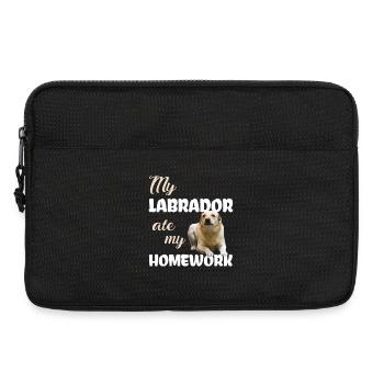 Labrador Hausaufgaben - Laptoptasche 13" - Schwarz - Vorne