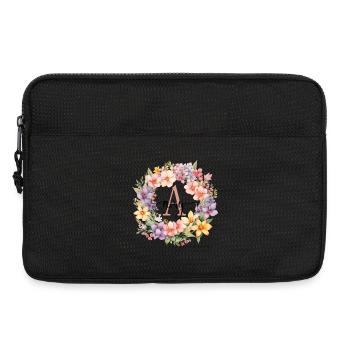 A| Monogram | Name | Amy | Watercolor | Colorful - Laptop bag 13" - black - Front