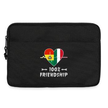 100 % amitié entre la Bolivie et l'Italie - Sacoche pour ordinateur portable 13 pouces - noir - Devant