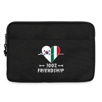 Südkorea und Italien 100% Freundschaft - Laptoptasche 13" - Schwarz - Vorne
