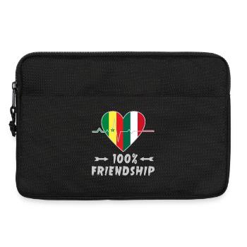 Senegal and Italy 100% friendship - Laptop bag 13" - black - Front