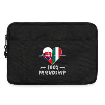 Slowakei und Italien 100% Freundschaft - Laptoptasche 13" - Schwarz - Vorne
