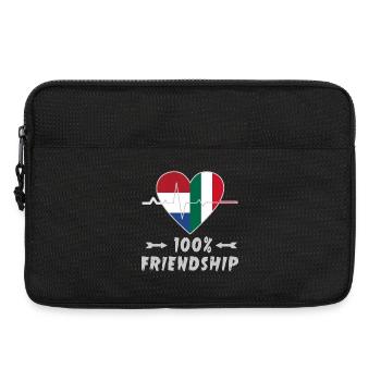 100 % amitié entre les Pays-Bas et l'Italie - Sacoche pour ordinateur portable 13 pouces - noir - Devant
