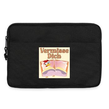 Vermisse Dich - Fernbeziehung - Laptoptasche 13" - Schwarz - Vorne