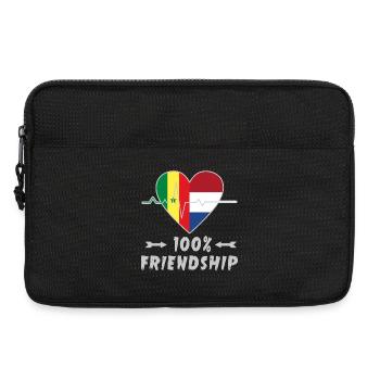 Senegal and Netherlands 100% friendship - Laptop bag 13" - black - Front