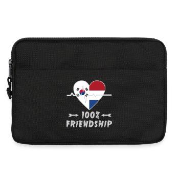 Südkorea und Niederlande 100% Freundschaft - Laptoptasche 13" - Schwarz - Vorne