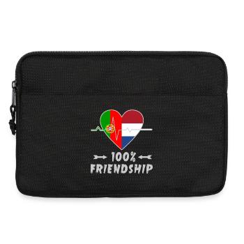 Portugal and the Netherlands 100% friendship - Laptop bag 13" - black - Front