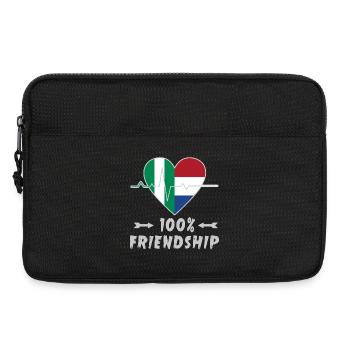 Le Nigeria et les Pays-Bas : amitié à 100 % - Sacoche pour ordinateur portable 13 pouces - noir - Devant