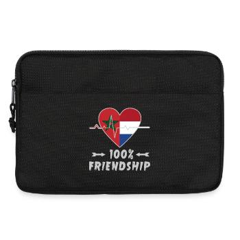 100 % amitié entre le Maroc et les Pays-Bas - Sacoche pour ordinateur portable 13 pouces - noir - Devant