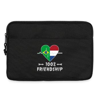 Brasilien und Niederlande 100% Freundschaft - Laptoptasche 13" - Schwarz - Vorne