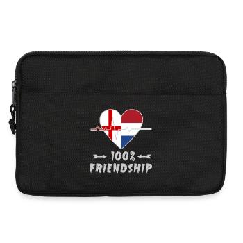 L'Angleterre et les Pays-Bas : amitié à 100 % - Sacoche pour ordinateur portable 13 pouces - noir - Devant