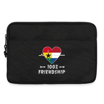 Ghana und Niederlande 100% Freundschaft - Laptoptasche 13" - Schwarz - Vorne