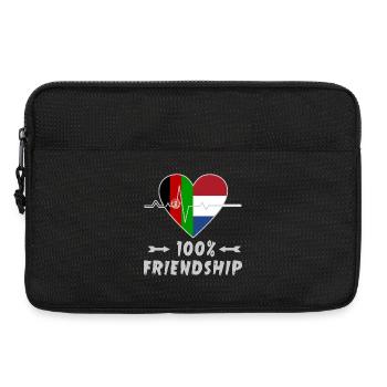 Afghanistan und Niederlande 100% Freundschaft - Laptoptasche 13" - Schwarz - Vorne