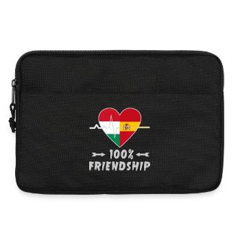 Ungarn und Spanien 100% Freundschaft - Laptoptasche 13" - Schwarz - Vorne