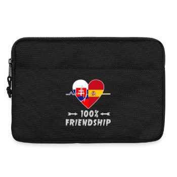 Slowakei und Spanien 100% Freundschaft - Laptoptasche 13" - Schwarz - Vorne