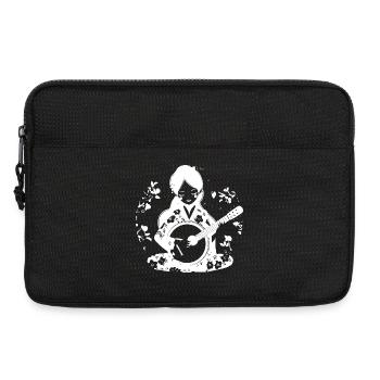 Banjo Player Drawing - Laptop bag 13" - black - Front