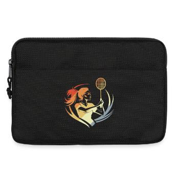 Vintage Badminton Mädchen - Laptoptasche 13" - Schwarz - Vorne